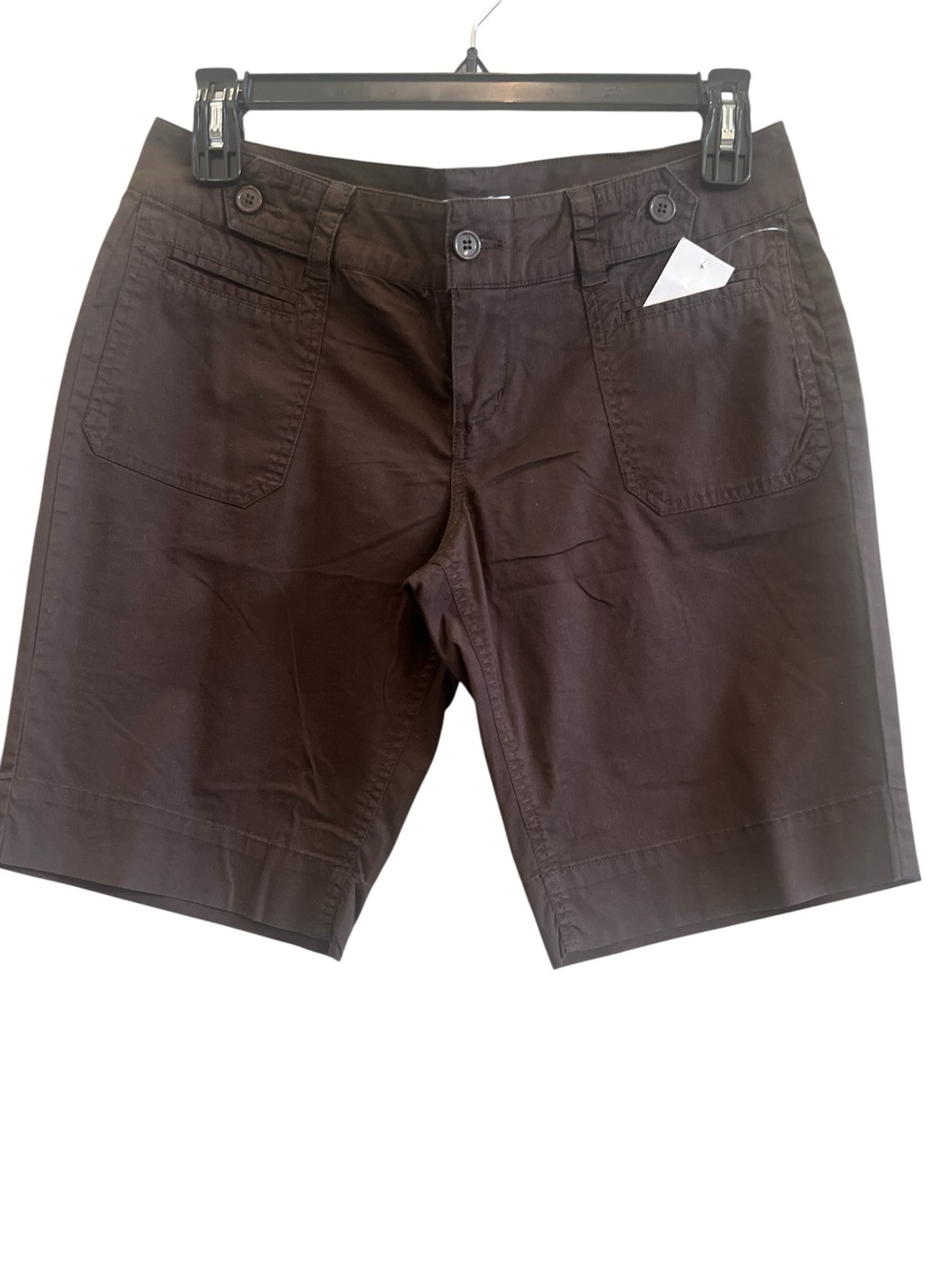 Charlotte Russe Women's Chocolate Brown Classic Utility Design Bermuda Shorts